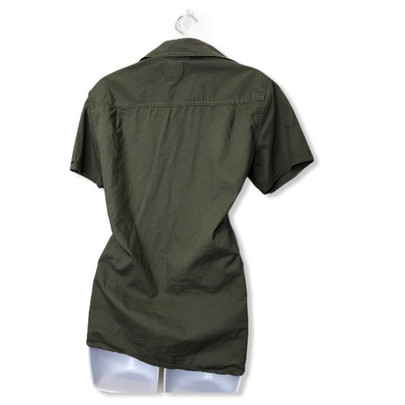 Converse | Green Short Sleeve Button Down Shirt - Picture 10 of 13